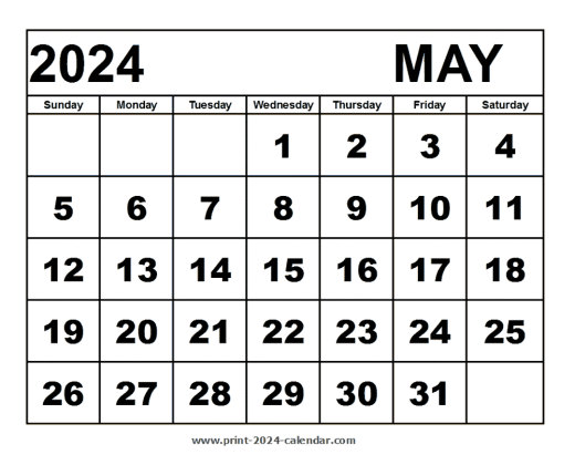 May 2024 Calendar