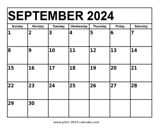 September 2024 Printable Calendar