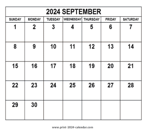 2024 september calendar