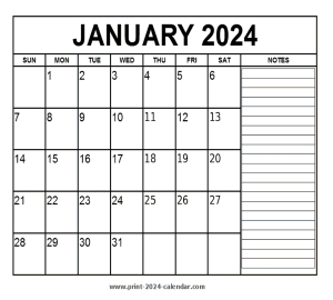 printable january 2024 calendar