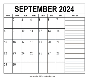 printable september 2024 calendar