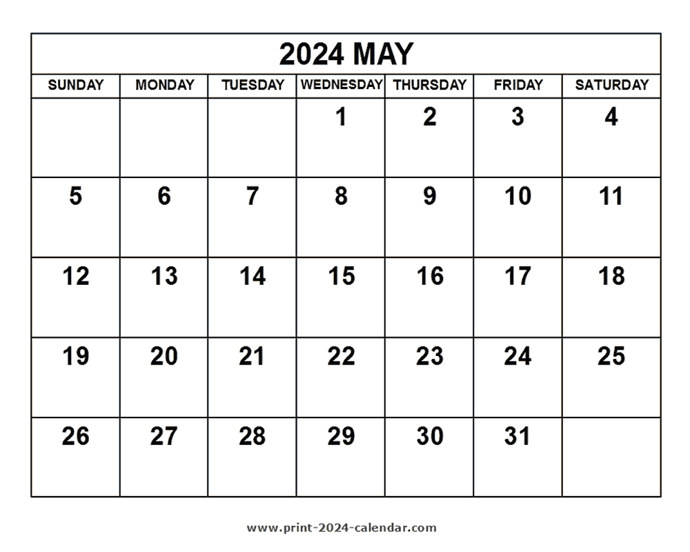 2024 May Calendar